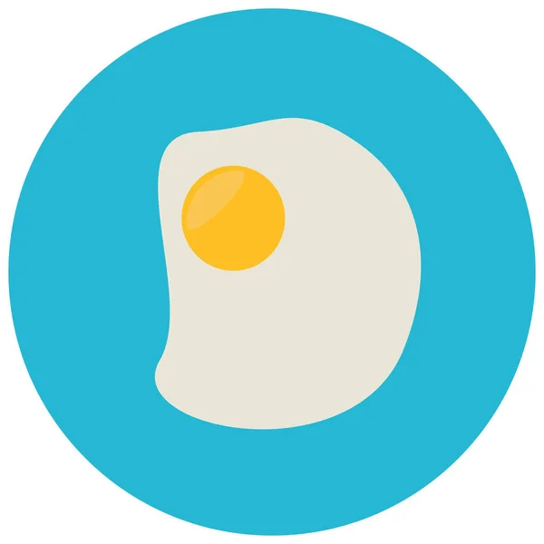 Breakfast Egg Food Icon Flat Style — Stock Vector