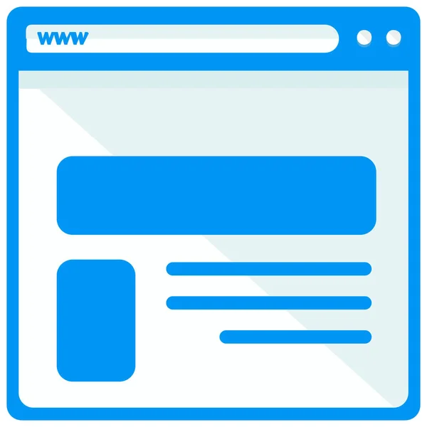 Browser Website Interface Symbol Flachen Stil — Stockvektor