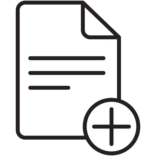 Add Bookmarks Documents Icon Outline Style — Stock Vector