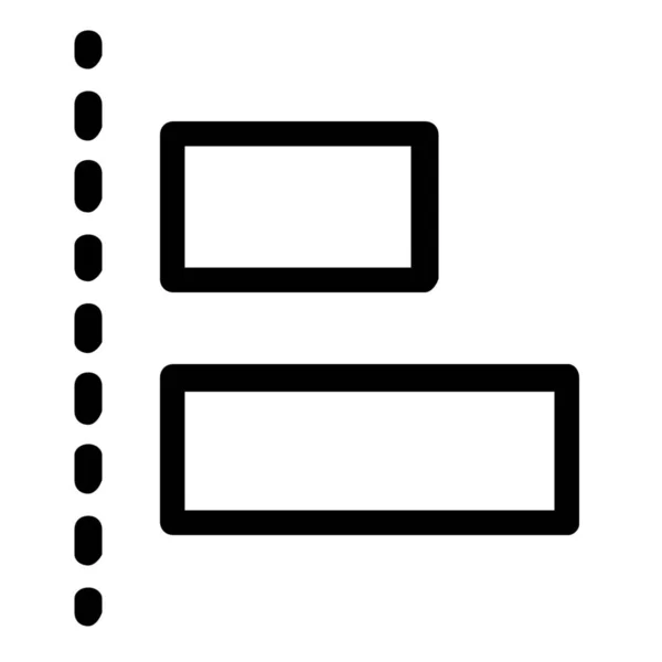 Alinear Icono Horizontal Izquierdo Estilo Esquema — Archivo Imágenes Vectoriales
