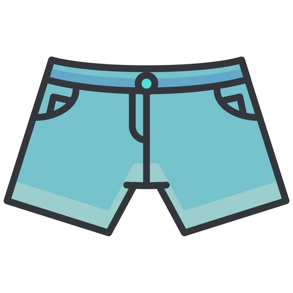 Ropa Ropa Denim Icono Estilo Contorno Lleno — Vector de stock