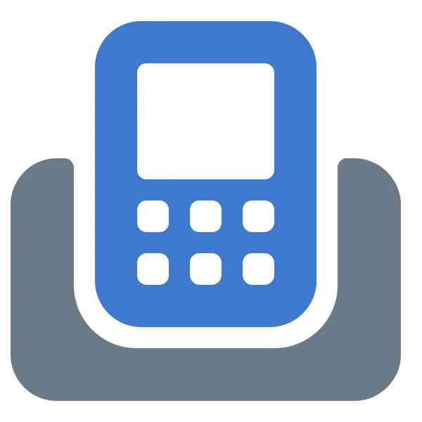 Τηλέφωνο Σταθερό Εικονίδιο Κλήσης Στερεό Στυλ — Διανυσματικό Αρχείο