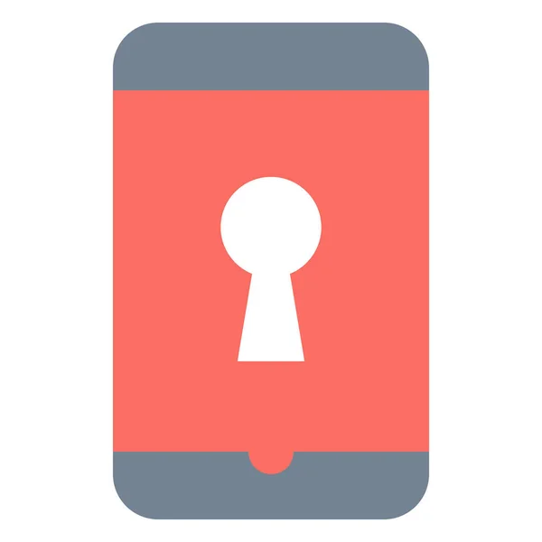 Access Keyhole Private Icon Flat Style — Stock Vector