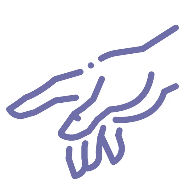 Значок Руки Бога Пальців Стилі Контур — стоковий вектор