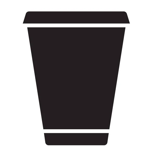 Café Sacar Icono Estilo Sólido — Archivo Imágenes Vectoriales