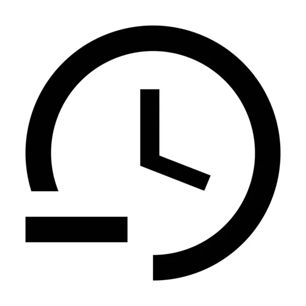 清晰定时器固体图标固体风格 — 图库矢量图片