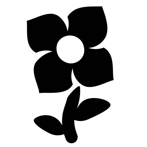 クローバーの花ソリッドスタイルのソリッドアイコン — ストックベクタ