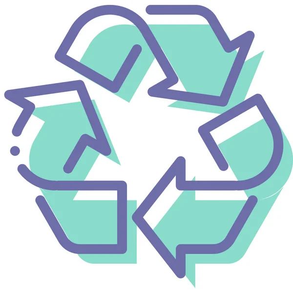 Logo Recycler Icône Recyclage — Image vectorielle