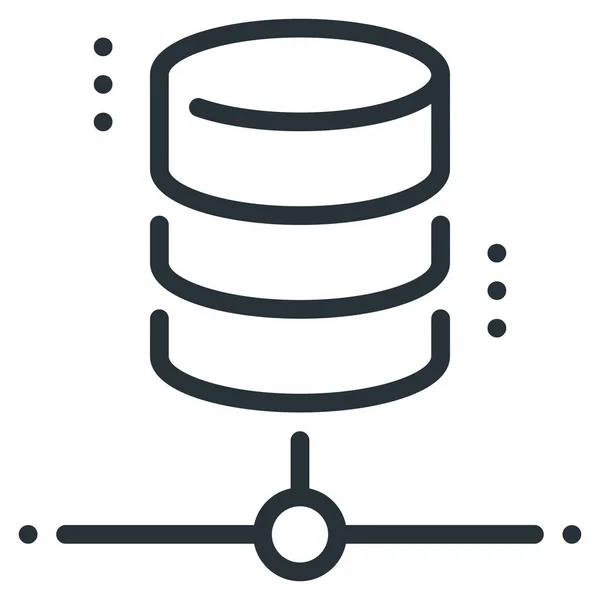 Base Données Réseau Distribué Icône — Image vectorielle