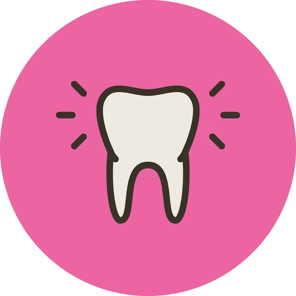 Medicina Dor Dentes Ícone Estilo Esboço Preenchido —  Vetores de Stock