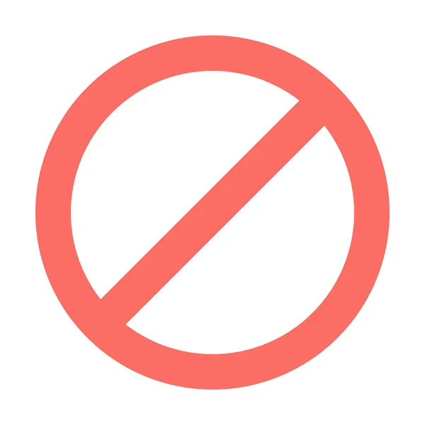 Ακύρωση Απαγορευμένου Εικονιδίου Επίπεδου Στυλ — Διανυσματικό Αρχείο