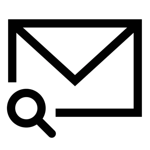 Umrisssymbol Der Mailsuche Umrissstil — Stockvektor