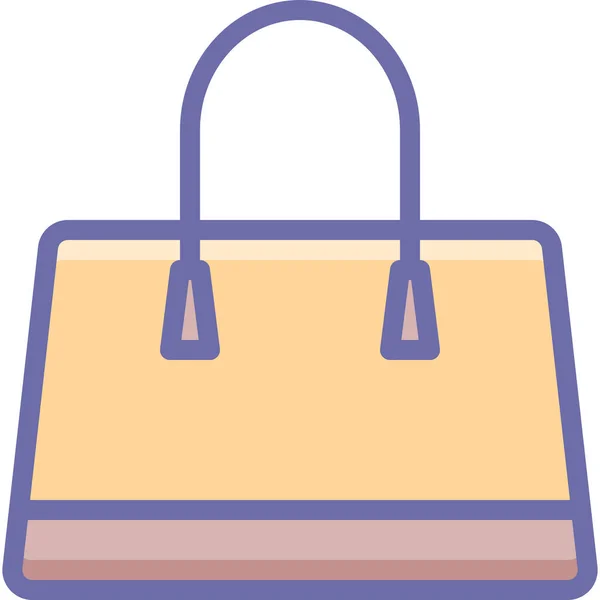 Tasche Mode Handtasche Ikone Filled Outline Stil — Stockvektor