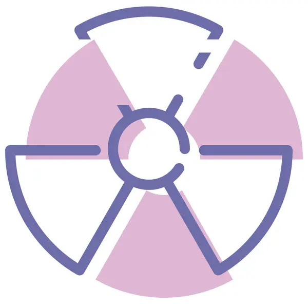 Pictogram Gevarenmassa Straling — Stockvector