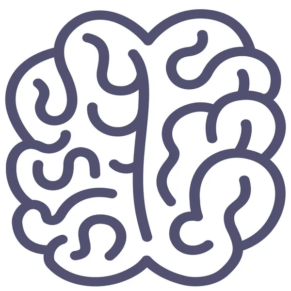 Anatomi Hjärna Intellekt Ikon Kontur Stil — Stock vektor