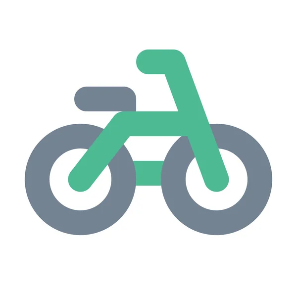 Bicicleta Deporte Transporte Icono Estilo Plano — Vector de stock