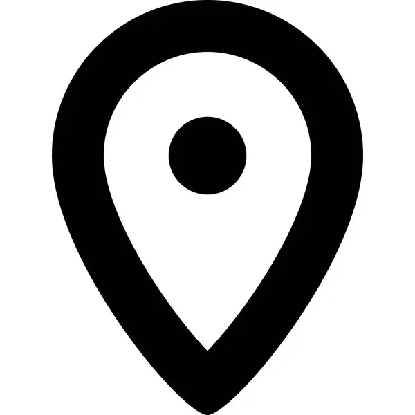 Location Map Pin Symbol Umrissstil — Stockvektor