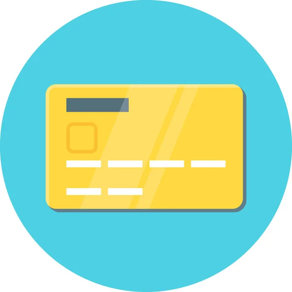 Εικονίδιο Πιστωτικής Κάρτας Επίπεδη Στυλ — Διανυσματικό Αρχείο