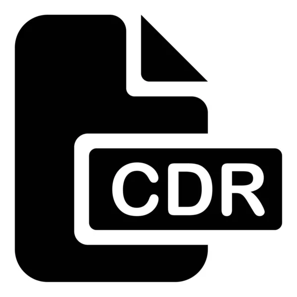 Cdr File Solid Icon Solid Style — Stockový vektor