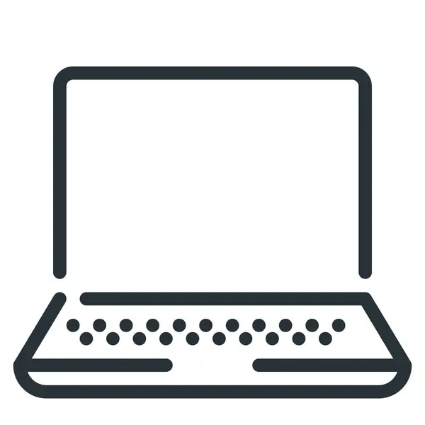 Computer Laptop Symbol Der Kategorie Elektronische Geräte Geräte — Stockvektor