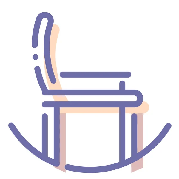 Cadeira Mobiliário Ícone Interior — Vetor de Stock