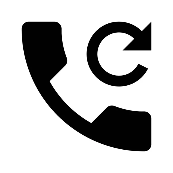 Call Recall Solid Icon Solid Stijl — Stockvector