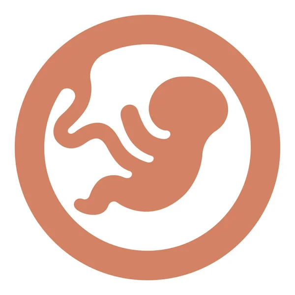 Baby Embryo Moeder Pictogram Solid Stijl — Stockvector