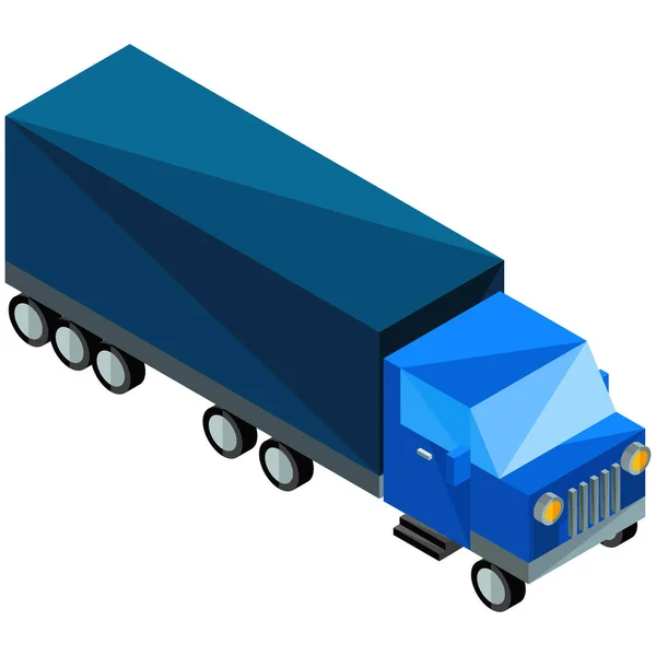 Lorry Delivery Transport Icon Isometric Style — Stock Vector