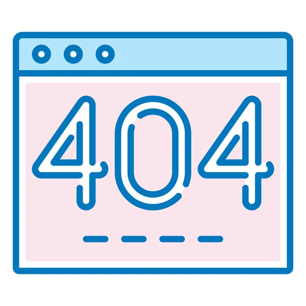 Seo Page 404 Icon Filled Outline Style — Stock Vector