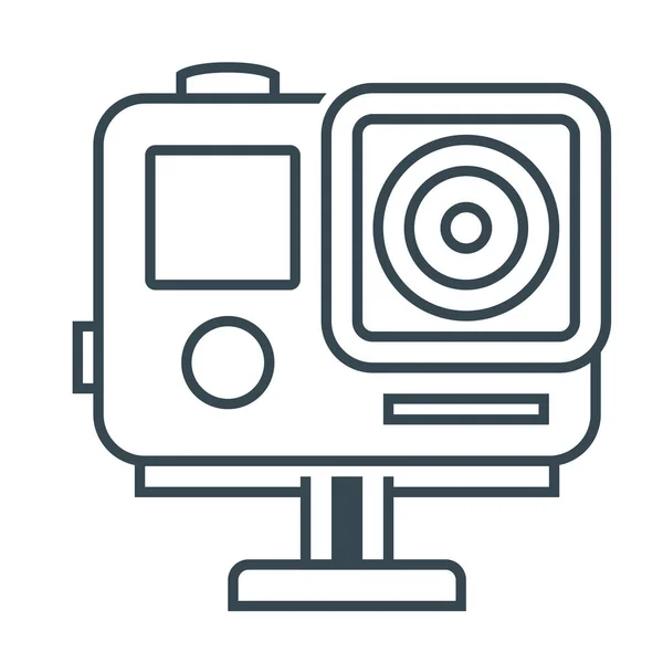 Câmera Dispositivo Ícone Câmera Extrema Estilo Esboço —  Vetores de Stock