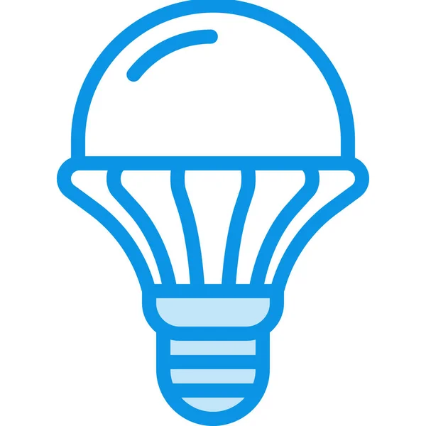 Icône Lumière Led Lampe Dans Style Contour Rempli — Image vectorielle