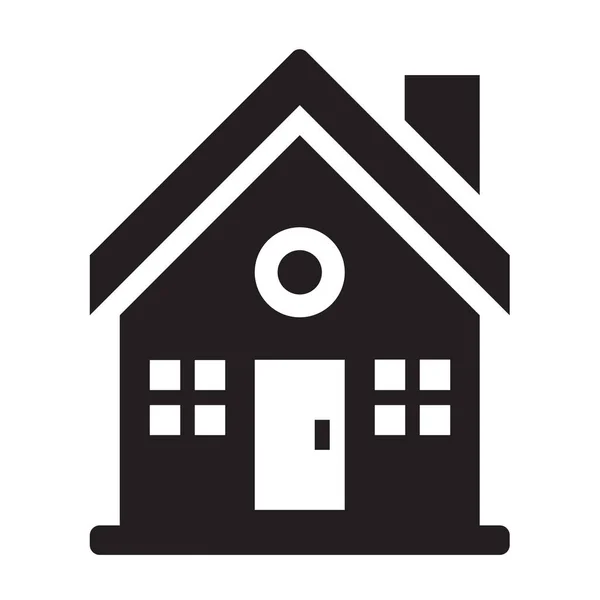 Casa Casa Icono Sólido Estilo Sólido — Vector de stock