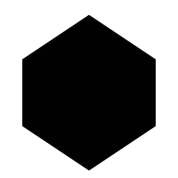 Šestiúhelník Solid Obrys Ikona Pevném Stylu — Stockový vektor