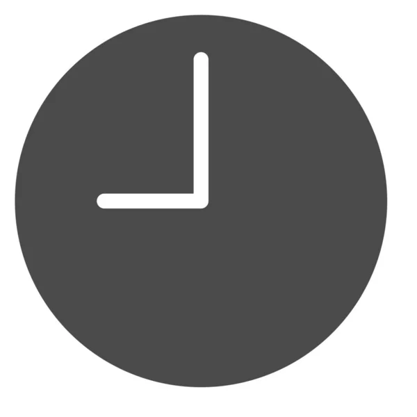 Reloj Icono Tiempo Reciente Estilo Sólido — Vector de stock