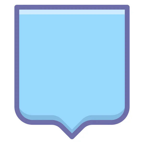 Blazon Logo Shield Icon Estilo Contorno Rellenado — Archivo Imágenes Vectoriales