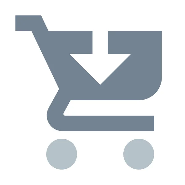 Acheter Panier Icône Shopping Dans Style Plat — Image vectorielle