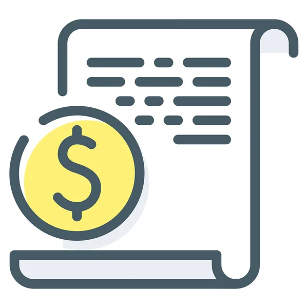 Charge Duty Money Icon Filled Outline Style — Archivo Imágenes Vectoriales