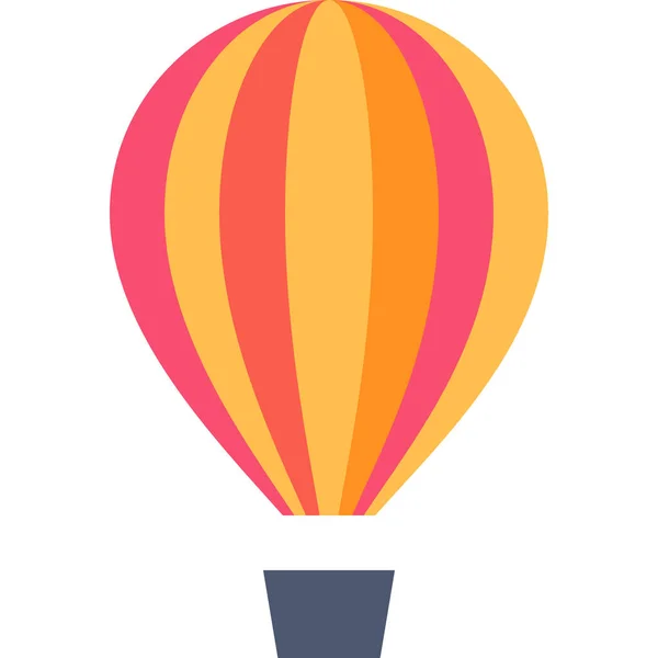 Balão Viagem Mostrar Ícone Estilo Plano — Vetor de Stock