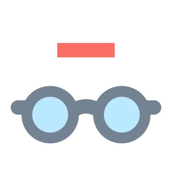 Mark Unread Glasses Icon Flat Style — Stock Vector