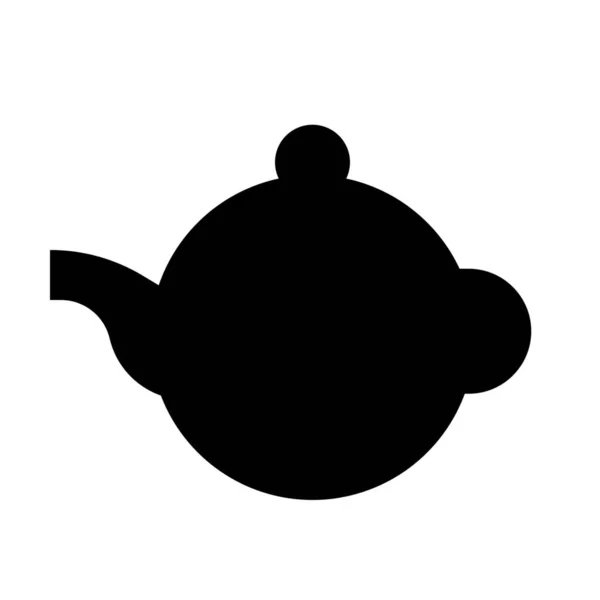 Kettle Kitchen Teapot Icon Solid Style — Stock Vector