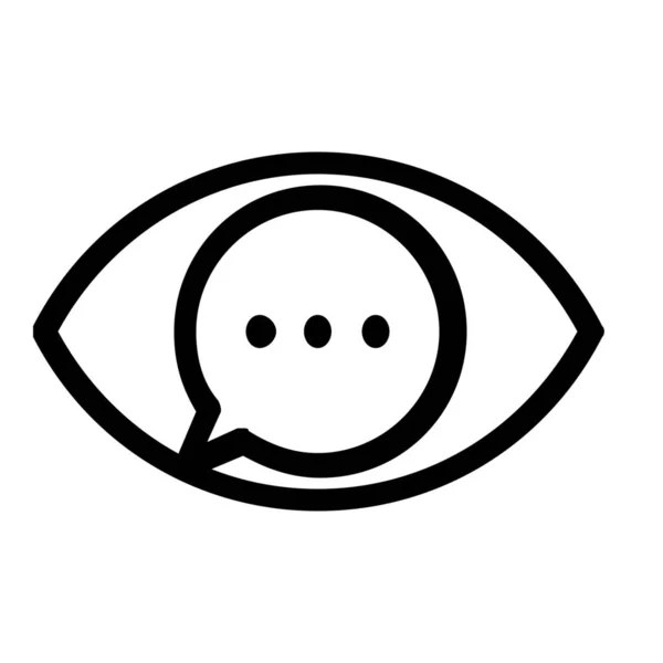 Icône Visibilité Vue Chat Dans Style Outline — Image vectorielle