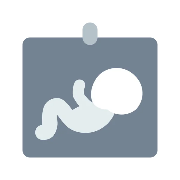 Icono Médico Ultrasonido Bebé Estilo Plano — Archivo Imágenes Vectoriales
