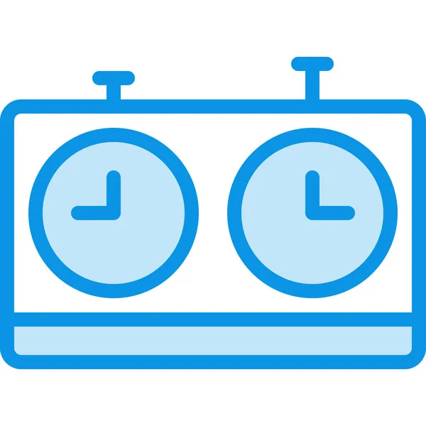 Schachuhr Timer Symbol Umrissstil — Stockvektor