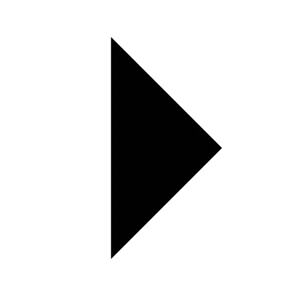 Flecha Derecha Icono Sólido Estilo Sólido — Archivo Imágenes Vectoriales