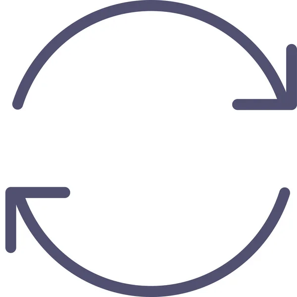Flèche Rafraîchir Icône Signe Dans Style Outline — Image vectorielle