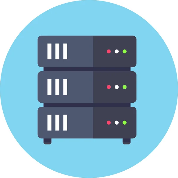 Backup Datenbank Server Symbol Abzeichen Stil — Stockvektor