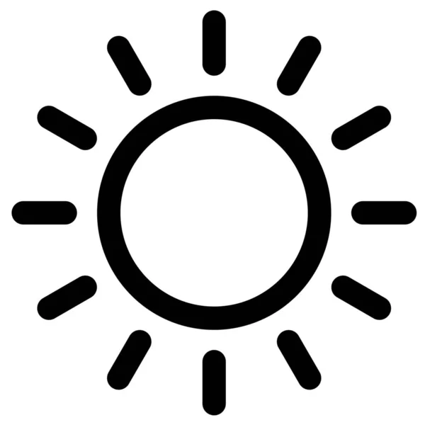 Сонячний День Начерки Значок Стилі Контур — стоковий вектор