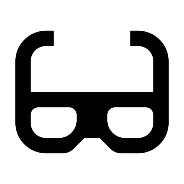 Óculos Estéreo Ícone Sólido Estilo Sólido — Vetor de Stock