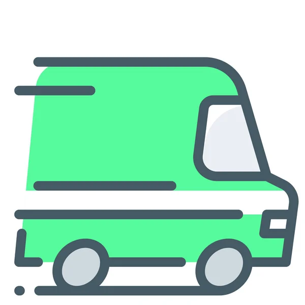 Shipping Delivery Minibus Icon — Stock Vector