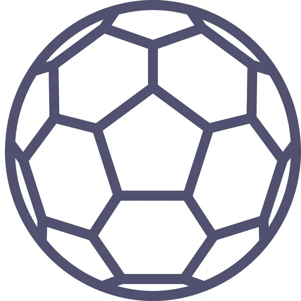 Ballon Icône Jeu Football Dans Style Contour — Image vectorielle